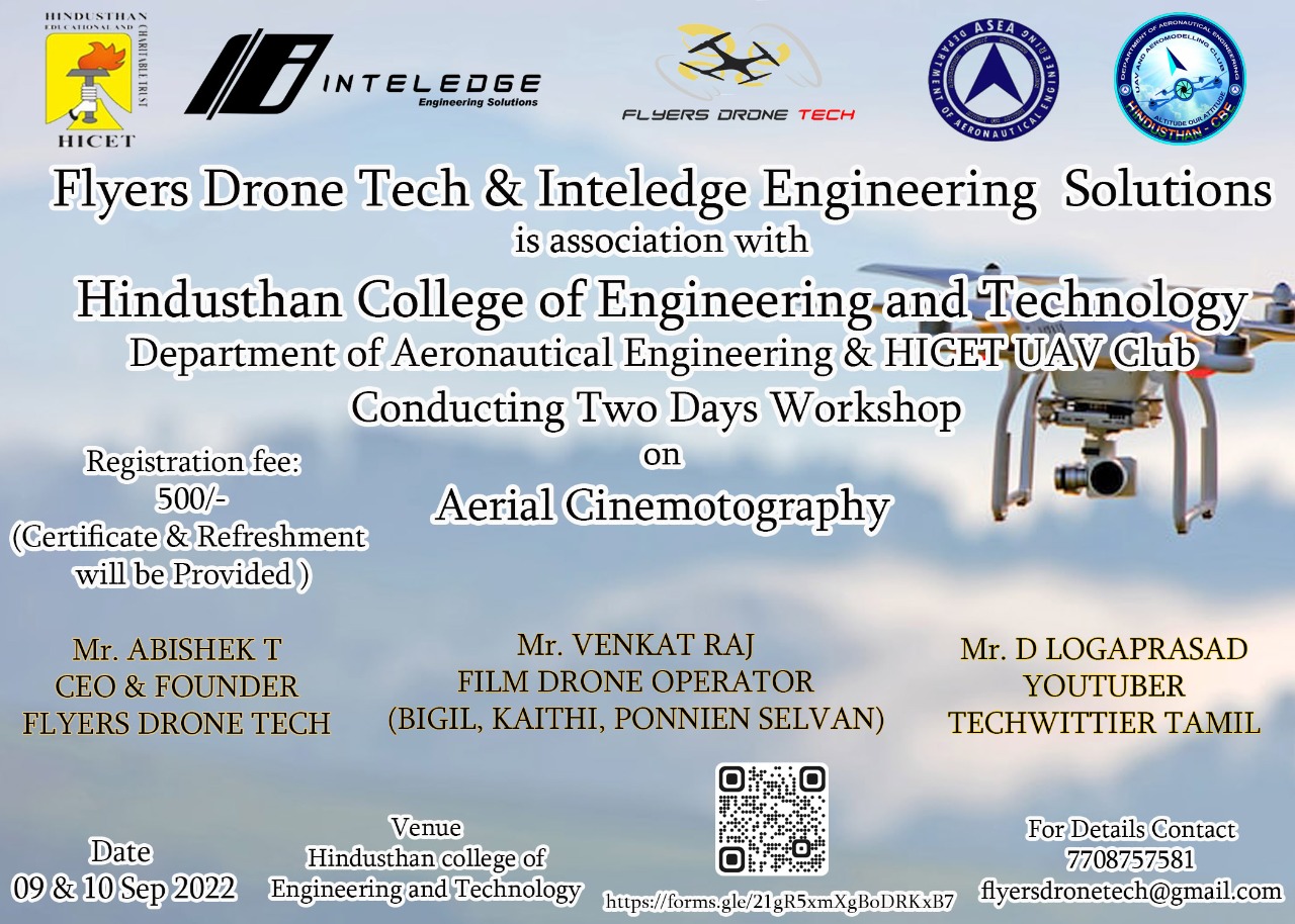Two Days Workshop on Aerial Cinematography 2022
